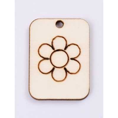 L425-Decupaj lemn 4*3cm Floricica  -1 buc
