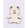 L428-Decupaj lemn 3.5*3cm Silueta ursulet   -1 buc