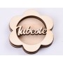 L439-Blank 3 straturi pentru licheni 5*5cm Iubeste   -1 buc