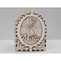 L446-Decupaj cutie lemn "8 Martie"   -1 buc