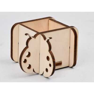 L450-Decupaj cutie lemn buburuza  -1 buc