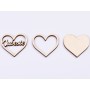 L454-Blank inima 3 straturi pentru licheni 4*4.5cm Iubeste   -1 buc