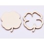L478-Blank trifoi 2 straturi pentru licheni 6x5cm   -1 buc