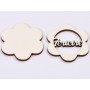 L483-Blank 3 straturi pentru licheni 5*5cm Fericire   -1 buc