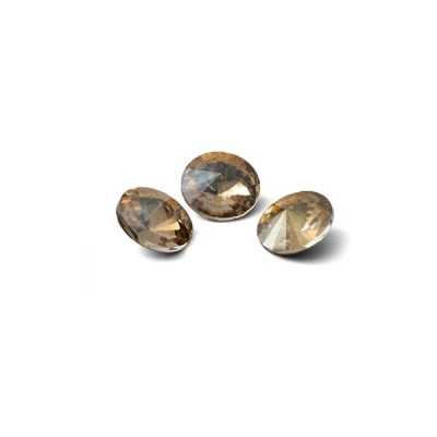 0510-Gavbari Crystal Rivoli Iridescent Gold 12mm-1buc