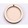 L497-Decupaj cerc lemn doua straturi cu gaura  pt licheni 4 cm