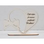 L531-Decoratiune "Sotia si mama perfecta"  inima cu suport 17x25cm 1buc