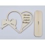 L531-Decoratiune "Sotia si mama perfecta"  inima cu suport 17x25cm 1buc