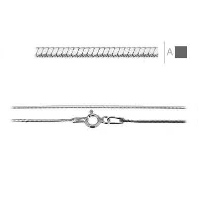 G1010-Colier lant Snake argint 925  0.8mm lungime 50cm