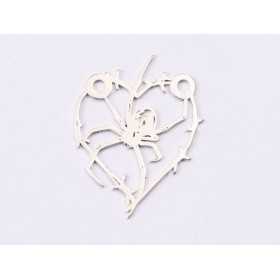 E1482 N - Pandant argint 925 Paianjen,  22.5x17.5mm- 1 buc