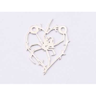 E1482 N - Pandant argint 925 Paianjen,  22.5x17.5mm- 1 buc