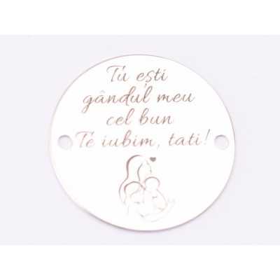 E1518 GS Link argint "Nasii nostri" 16.5mm 0.3mm 1 buc