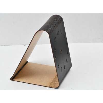 L630-Ceas din MDF negru cu suport pentru birou  15x20cm - 1 buc