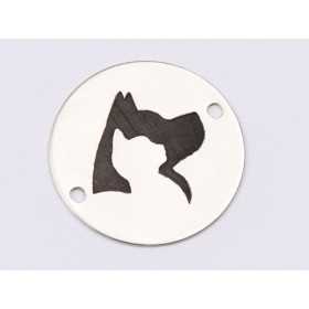 E1530 GS Link argint "Paste Fericit" 16.5mm, 0.3mm 1 buc
