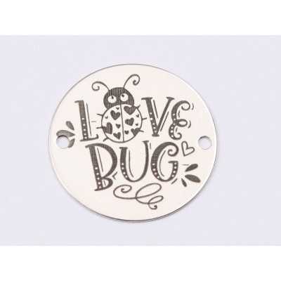 E1533 GS Link argint "Bunny in love"  16.5mm, 0.3mm 1 buc