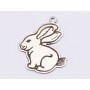 E1539 G Charm argint "Iepuras"  17x20.5mm, 0.3mm 1 buc
