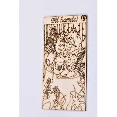 L651 - Placuta lemn pentru stimularea  creativitatii "Albinuta harnica-model 2 10x15cm- 1 buc