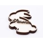 L682-Decupaj iepuras 3 straturi pt licheni personalizabil cu nume 10x8cm  -1 buc