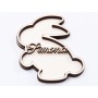 L682-Decupaj iepuras 3 straturi pt licheni personalizabil cu nume 10x8cm  -1 buc
