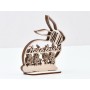 L703-Iepuras decorativ "Paste fericit" 3 straturi 15x13cm  - 1 buc