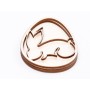 L716-Ou cu iepuras decorativ pentru licheni 3 straturi 12x8.5cm  - 1 buc