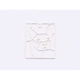E1545 N-Pandant argint "Bulldog francez" 24x20mm 0.5-1 buc