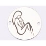 E1548 GS Link argint "Mom holding baby"  16.5mm, 0.3mm 1 buc