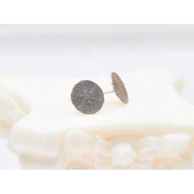E1550 G Cercei argint "Simboluri celtice"  9mm , 0.5mm 1 pereche