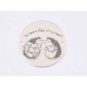E1558 GS Link argint "Piece of my heart" 16.5mm, 0.3mm 1 buc