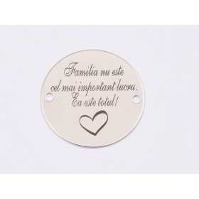 E1559 GS Link argint "Familia este totul" 16.5mm, 0.3mm 1 buc