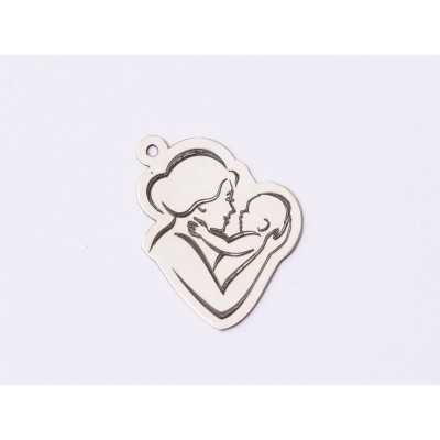 E1564 G Link argint "Mom&Baby"  17.5x14mm, 0.3mm 1 buc