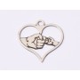 E1565 G Charm argint "Fist bump"  18.5x19.5mm, 0.5mm 1 buc