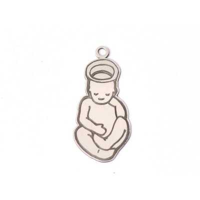 E1568 G Charm argint "New born baby"  21.5x9.5mm, 0.3mm 1 buc