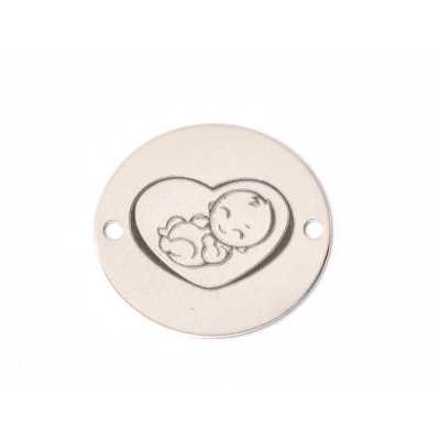 E1577 GS Link argint "New born baby"  16.5mm, 0.3mm 1 buc