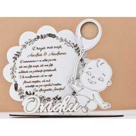 L735 -Decupaj MDF "Dragii mei nasi" 19x21 cm  -1 bucata