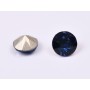 0420-Austria Chaton Round Stone, 7mm, Montana Silver Foiled - 1 buc