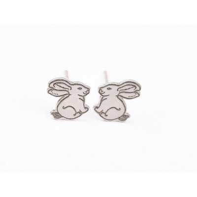 E1607 G Pereche cercei Ag 925 "Iepurasi" 8.5x8mm, 0.5mm 1 buc