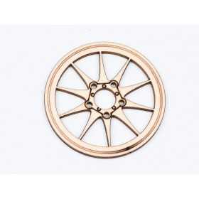 L761-Decoratiune lemn  " Cerc model abstract   " 7 cm - 1 buc