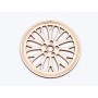 L762-Decoratiune lemn  " Cerc model abstract   " 7 cm - 1 buc