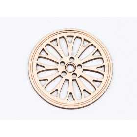 L762-Decoratiune lemn  " Cerc model abstract   " 7 cm - 1 buc