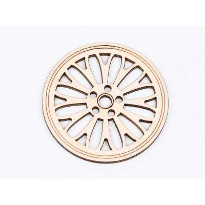 L762-Decoratiune lemn  " Cerc model abstract   " 7 cm - 1 buc