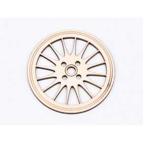 L763-Decoratiune lemn  " Cerc model abstract   " 7 cm - 1 buc