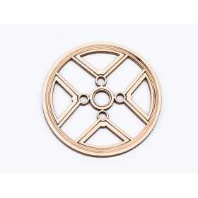 L764-Decoratiune lemn  " Cerc model abstract   " 7 cm - 1 buc
