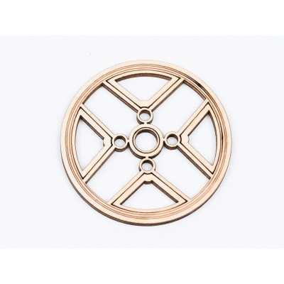 L764-Decoratiune lemn  " Cerc model abstract   " 7 cm - 1 buc
