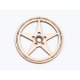 L765-Decoratiune lemn  " Cerc model abstract   " 7 cm - 1 buc