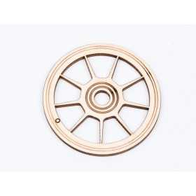 L767-Decoratiune lemn  " Cerc model abstract   " 7 cm - 1 buc