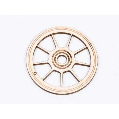 L767-Decoratiune lemn  " Cerc model abstract   " 7 cm - 1 buc