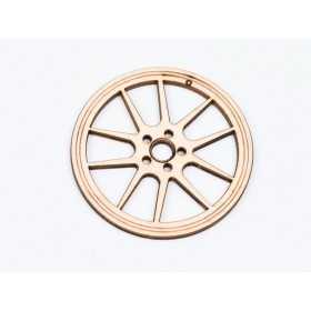 L769-Decoratiune lemn  " Cerc model abstract   " 7 cm - 1 buc