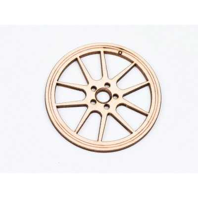 L769-Decoratiune lemn  " Cerc model abstract   " 7 cm - 1 buc
