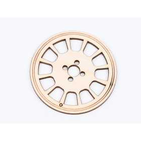 L771-Decoratiune lemn  " Cerc model abstract   " 7 cm - 1 buc
